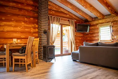 Wohnbereich mit Kaminofen